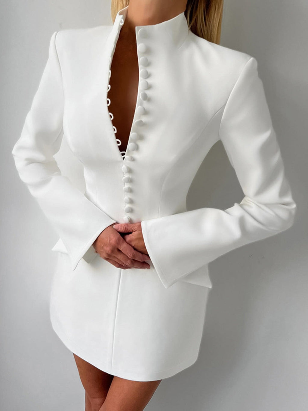 Button-Down Blazer Dress (See size chart where applicable)