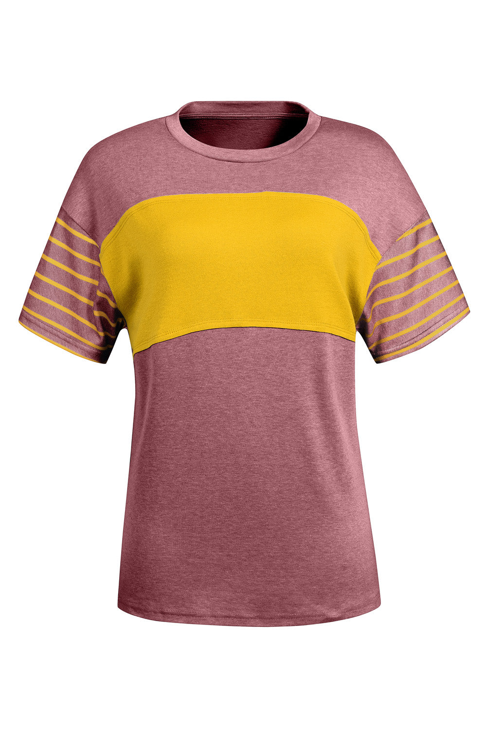Colorblock Stripe Short Sleeve T-Shirt