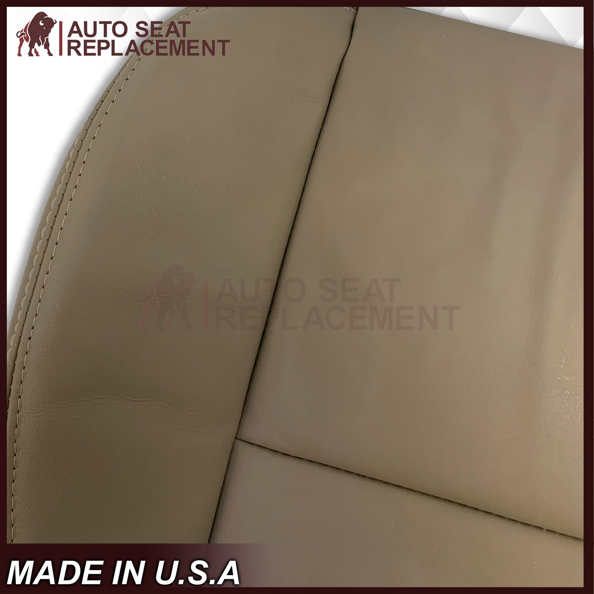 2000 - 2004 Toyota Tundra Driver OR Passenger Side Top and Bottom Replacement Seat Covers In Tan: Choose your material