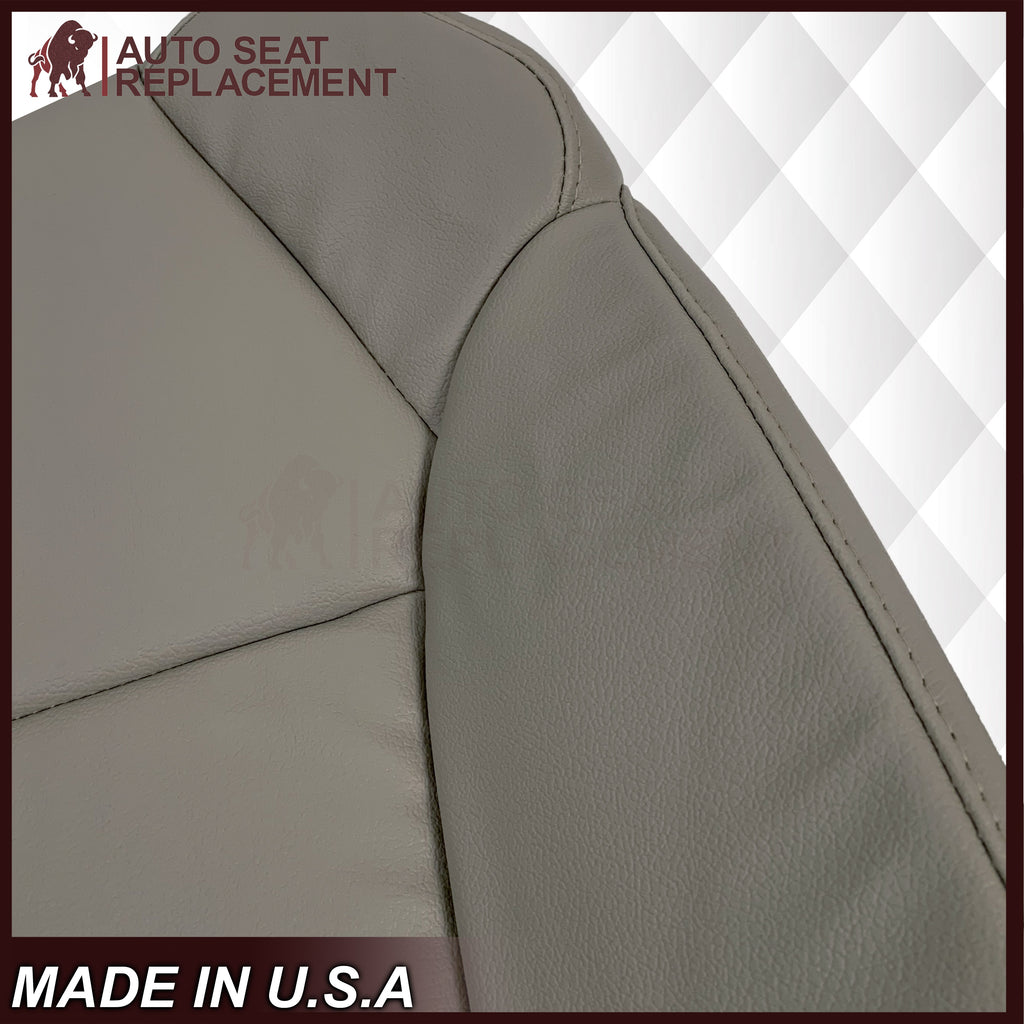 2007 - 2013 Acura MDX Driver Or Passenger Replacement Seat Covers: Non-Perforated Gray