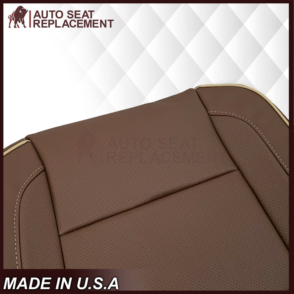 2014-2019 Chevy Silverado 1500 2500HD 3500HD High Country Replacement Perforated Genuine Leather OR Synthetic Leather Seat Covers: Brown