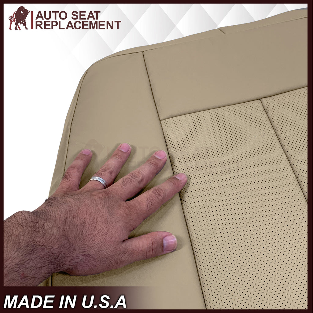 2007-2014 Ford Expedition Eddie Bauer/XLT Replacement Perforated Genuine Leather/Syn. Leather Seat Cover In Tan