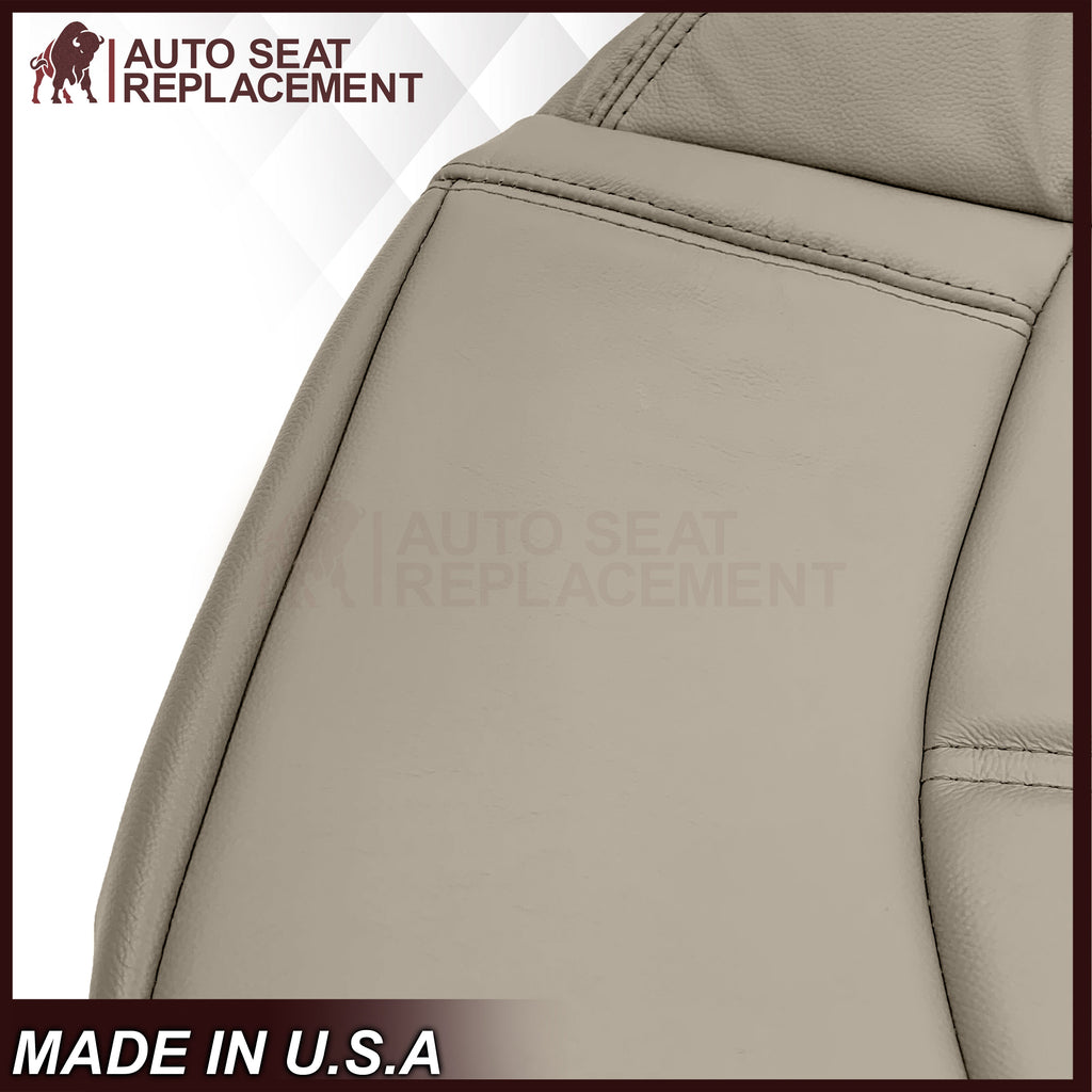 2008-2012 Buick Enclave Second Row Bottom Replacement Seat Covers In Tan: Choose Leather or Syn. Leather