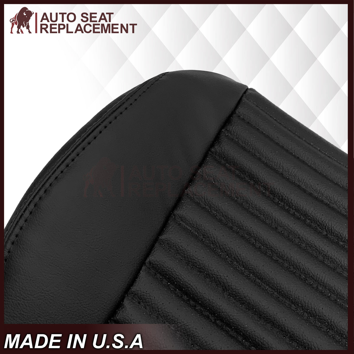 2003-2004 Ford Mustang Mach 1 ONE Replacement Leather Seat Cover in Ebony Black: Choose From Variation
