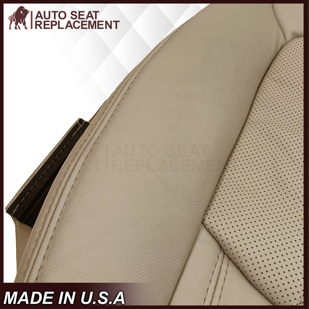 2008-2012 Buick Enclave Perforated Replacement Seat Covers In Tan: Choose Leather or Syn. Leather
