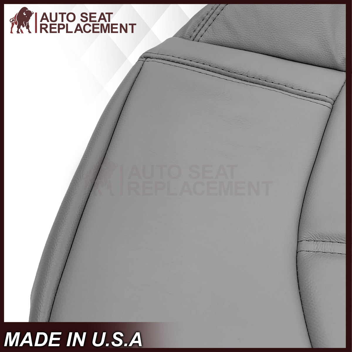 2009-2012 Chevrolet Traverse LT/LTZ Second Row Driver or Passenger Replacement Seat Cover: Non-Perforated, Gray