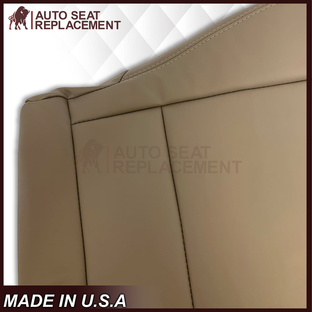2000 - 2004 Toyota Tundra Driver OR Passenger Side Top and Bottom Replacement Seat Covers In Tan: Choose your material