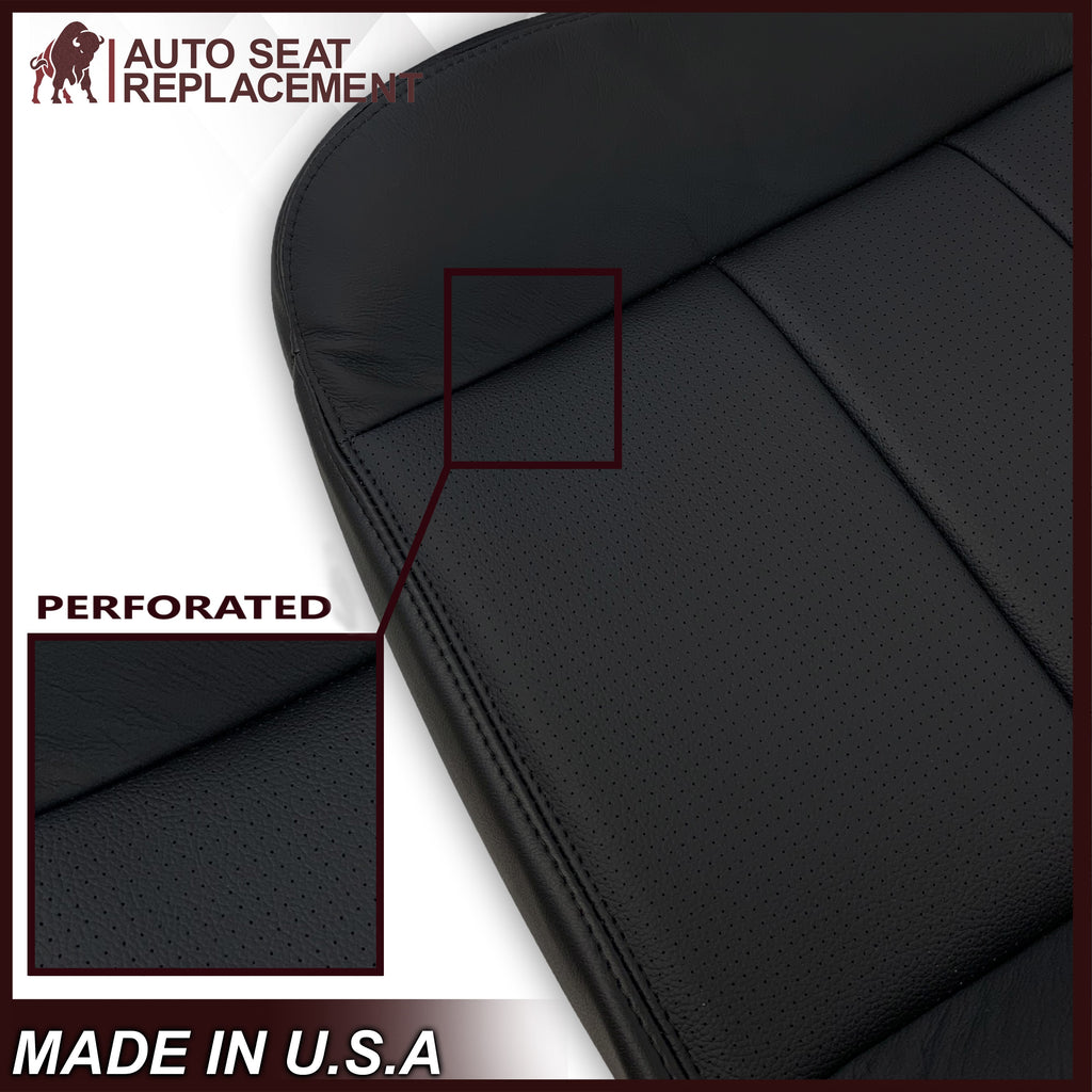 2001 2002 2003 Ford F350/F250 Lariat Extended Cab Perforated Seat Cover in Black: Choose Leather OR Vinyl