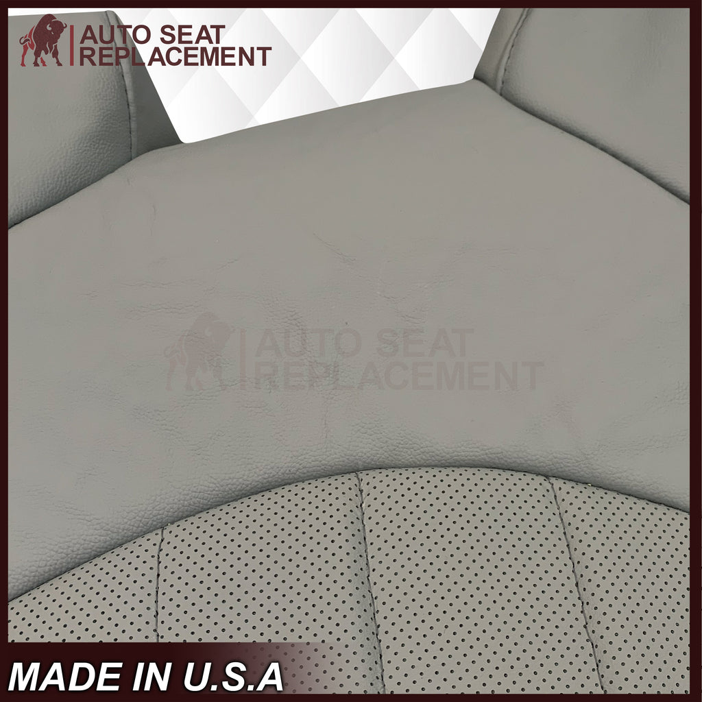 2009-2012 Chevrolet Traverse LT/LTZ Driver or Passenger Replacement Seat Cover: Perforated, Gray