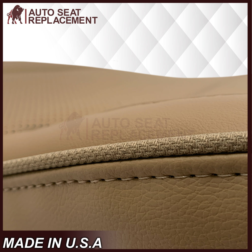 2014-2019 GMC Sierra Denali Perforated Genuine Leather Replacement Seat Cover In Dune Tan