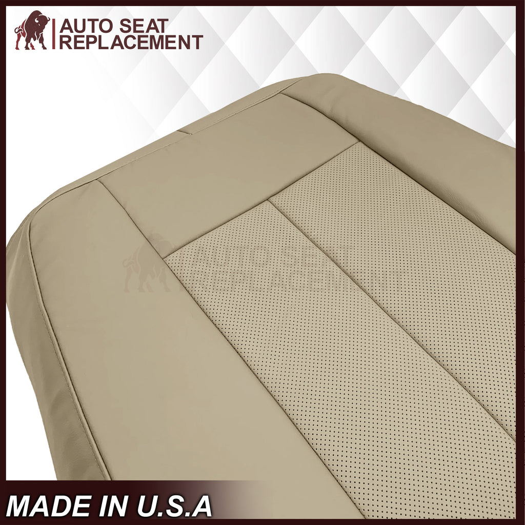 2007-2014 Ford Expedition Eddie Bauer/XLT Replacement Perforated Genuine Leather/Syn. Leather Seat Cover In Tan