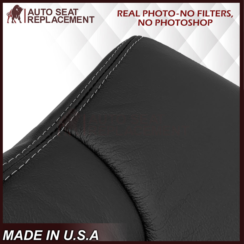 2009 - 2014 Ford F-150 Lariat Replacement Perforated Genuine Leather / Synthetic Leather Seat Cover In Black