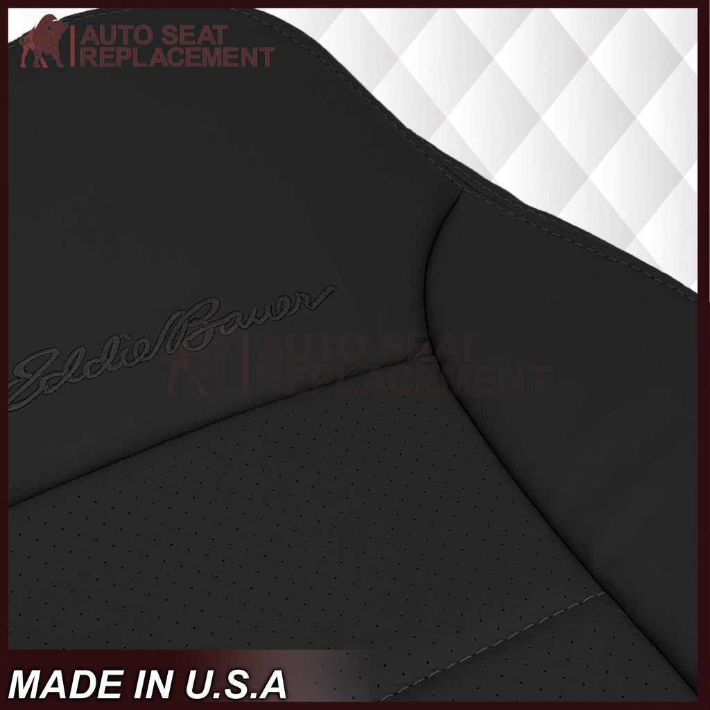 1992 - 1996 Ford Bronco Eddie Bauer Synthetic Leather Seat Cover In Black