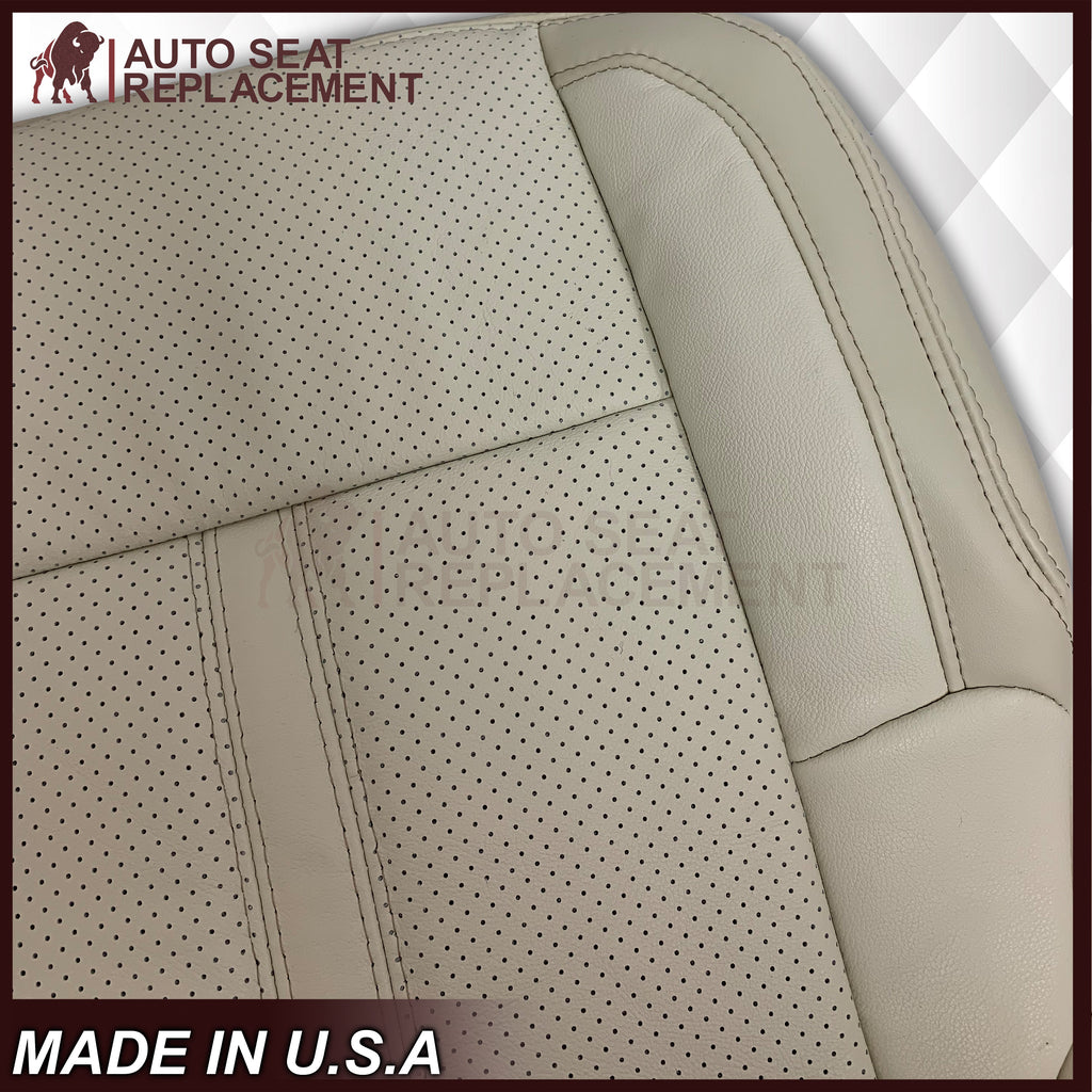 2009 - 2012 Lincoln MKS Replacement Seat Covers in Tan: Choose Genuine Leather or Vinyl