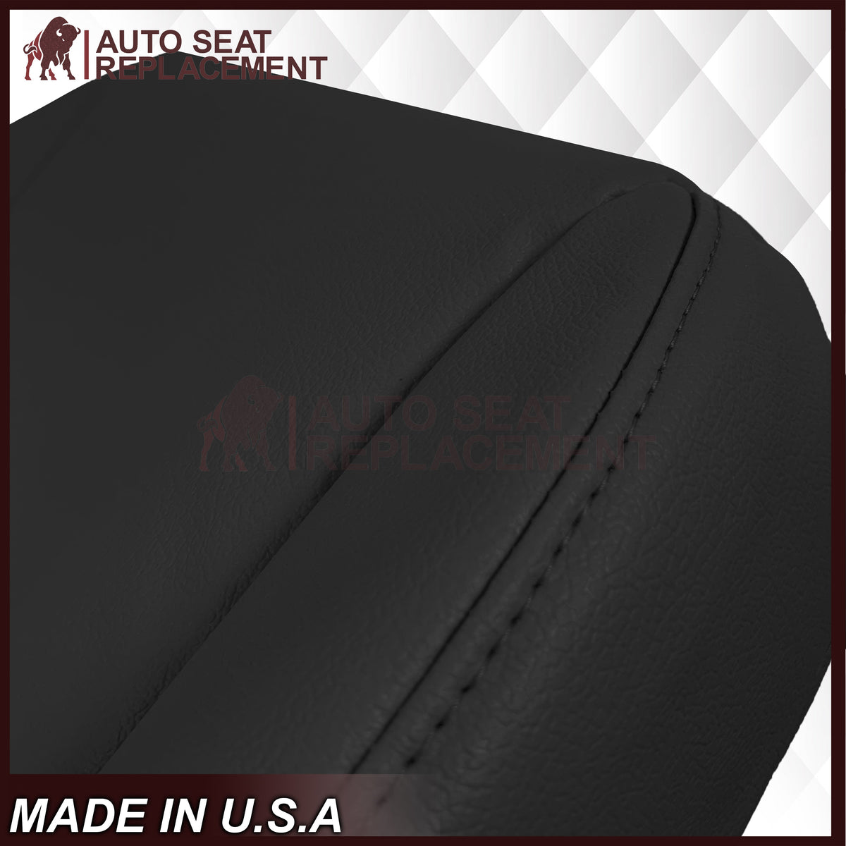 2007 - 2013 Acura MDX Driver Or Passenger Replacement Seat Covers: Non-Perforated Black