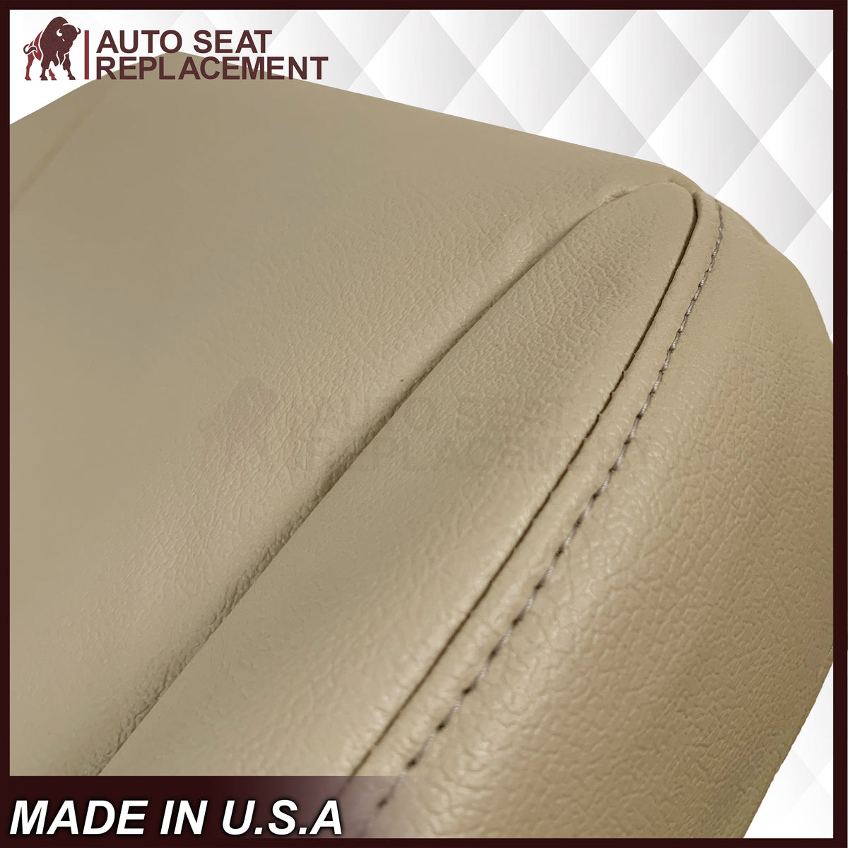 2007 - 2013 Acura MDX Driver Or Passenger Replacement Seat Covers: Non-Perforated Tan