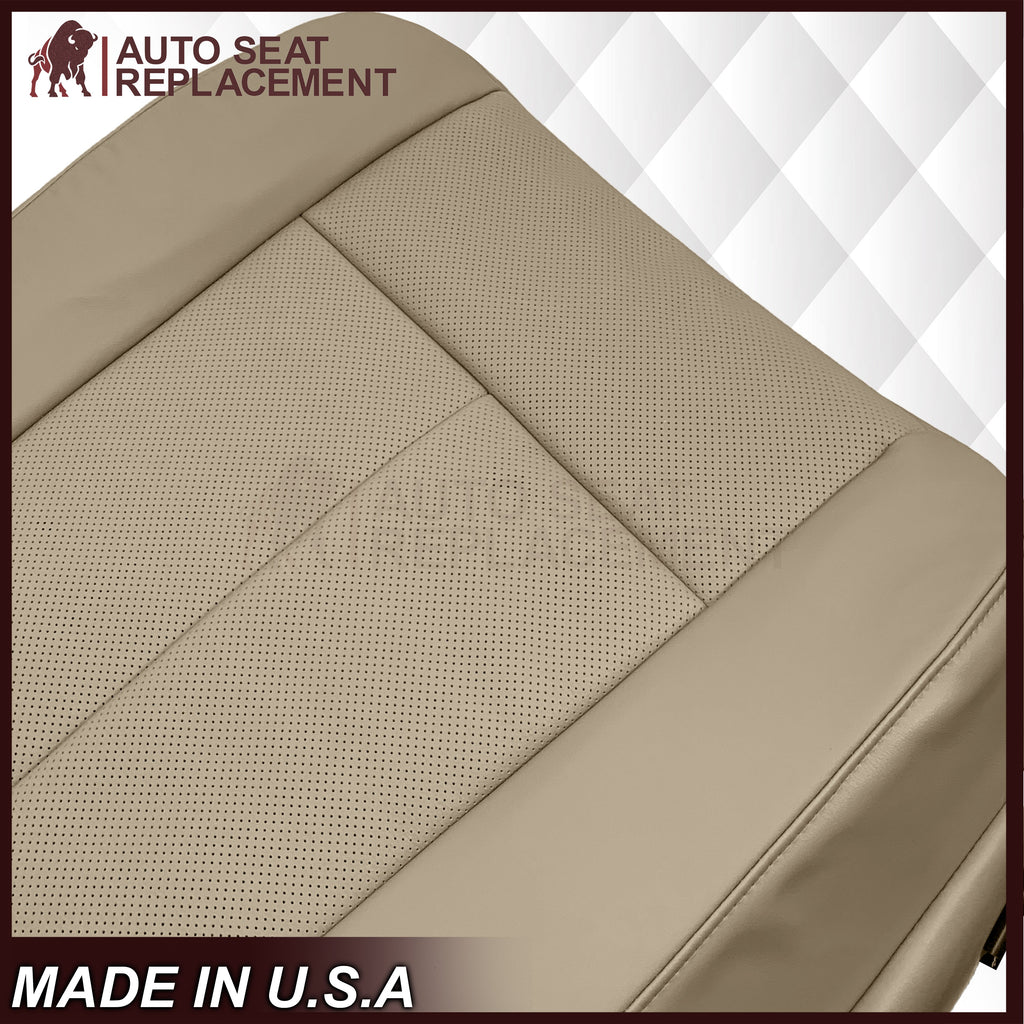 2007-2014 Ford Expedition Eddie Bauer/XLT Replacement Perforated Genuine Leather/Syn. Leather Seat Cover In Tan