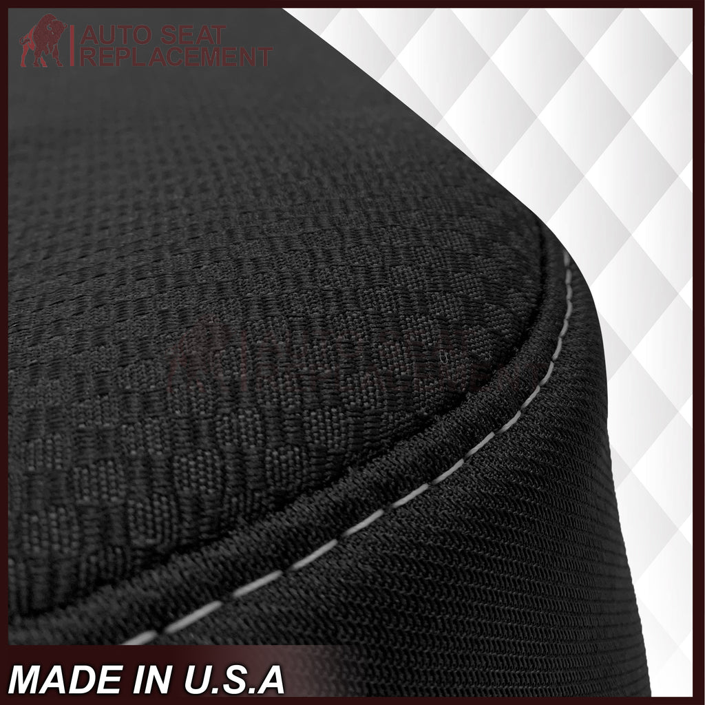 2014-2019 GMC Sierra W/T Base Work Truck Replacement Cloth Seat Cover: Black