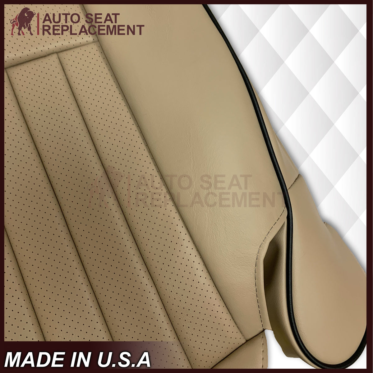2005 2006 Lincoln Navigator Replacement Seat Covers in Camel Tan: Choose Genuine Leather or Vinyl
