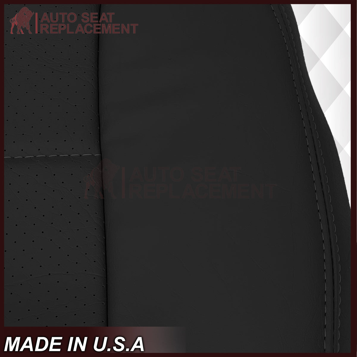 1992 - 1996 Ford Bronco Eddie Bauer Synthetic Leather Seat Cover In Black