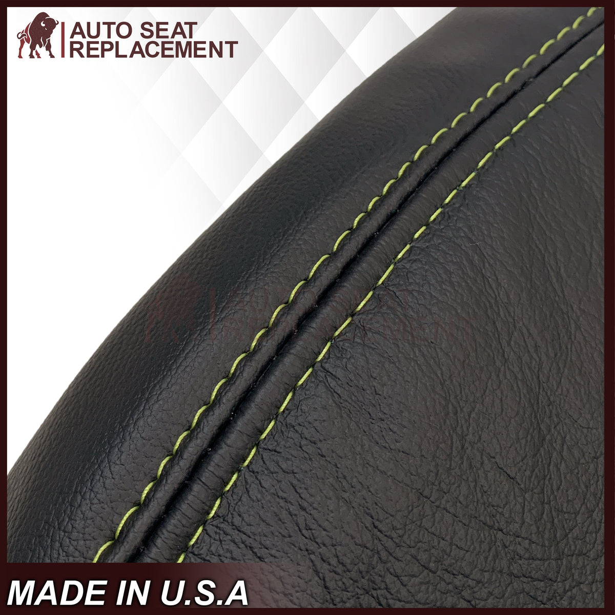 2005-2009 Ford Mustang Coupe GT V6 Leather Replacement Seat Covers in Black