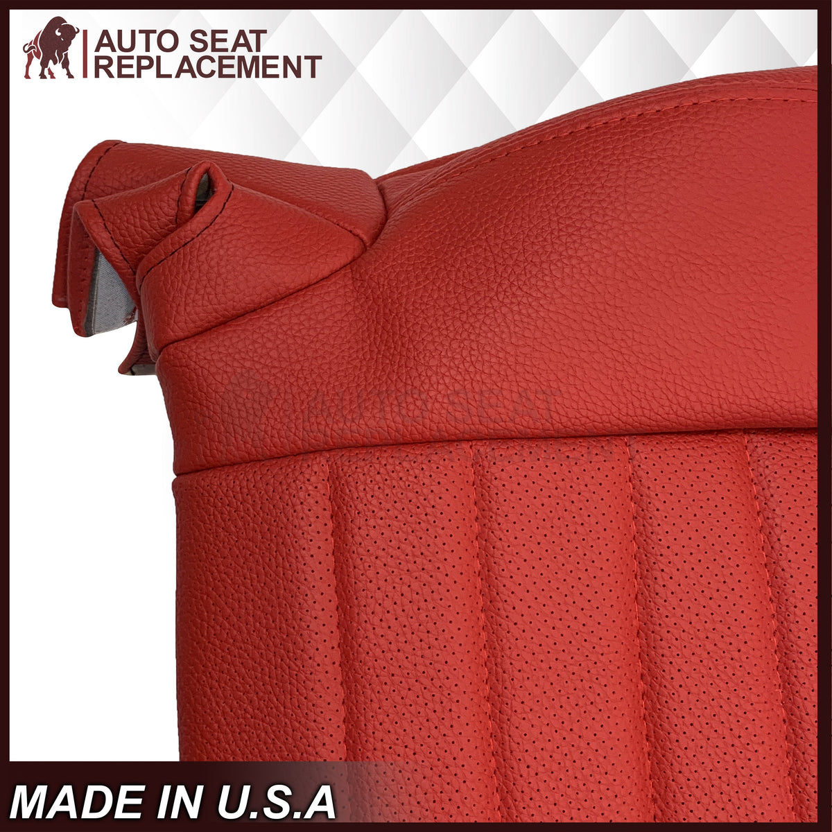 2005-2009 Ford Mustang Synthetic Leather Replacement Seat Cover In Crimson Red : Choose From Variation