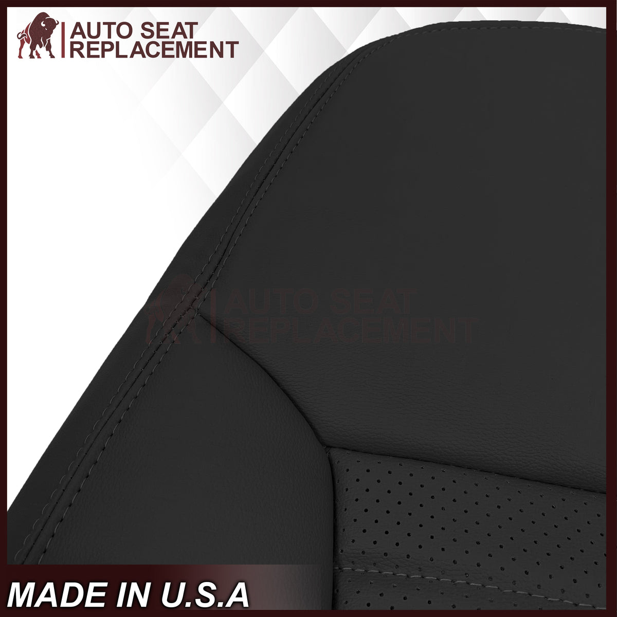 1999-2004 Ford Mustang GT Convertible Replacement Seat Cover in Dark Charcoal Black: Choose From Variation