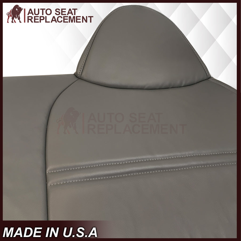 1999-2002 Ford F250 F350 F450 Super Duty XL Work Truck Synthetic Leather Front Bench Top & Bottom in Gray & Tan