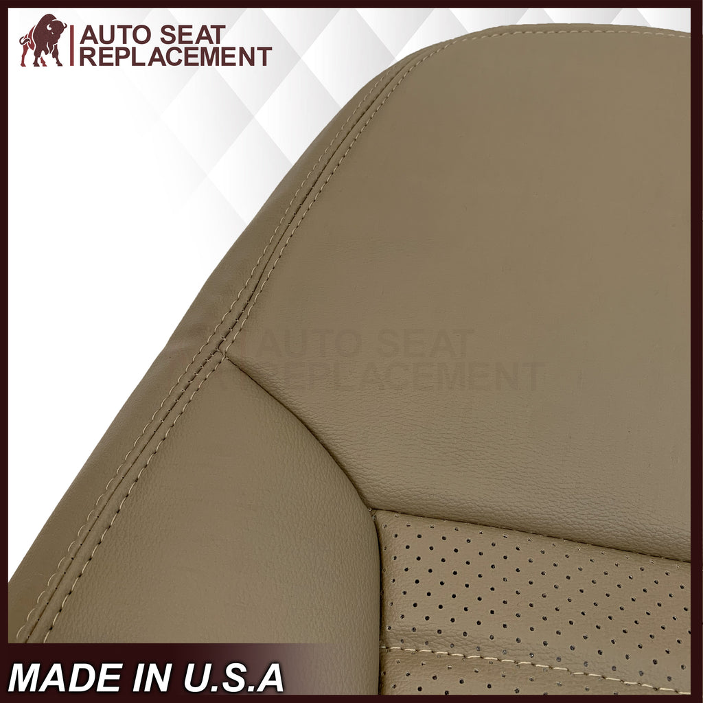 1999-2004 Ford Mustang GT V8 Replacement Cowhide Leather OR Synthetic Leather Seat Cover: Tan, Perforated