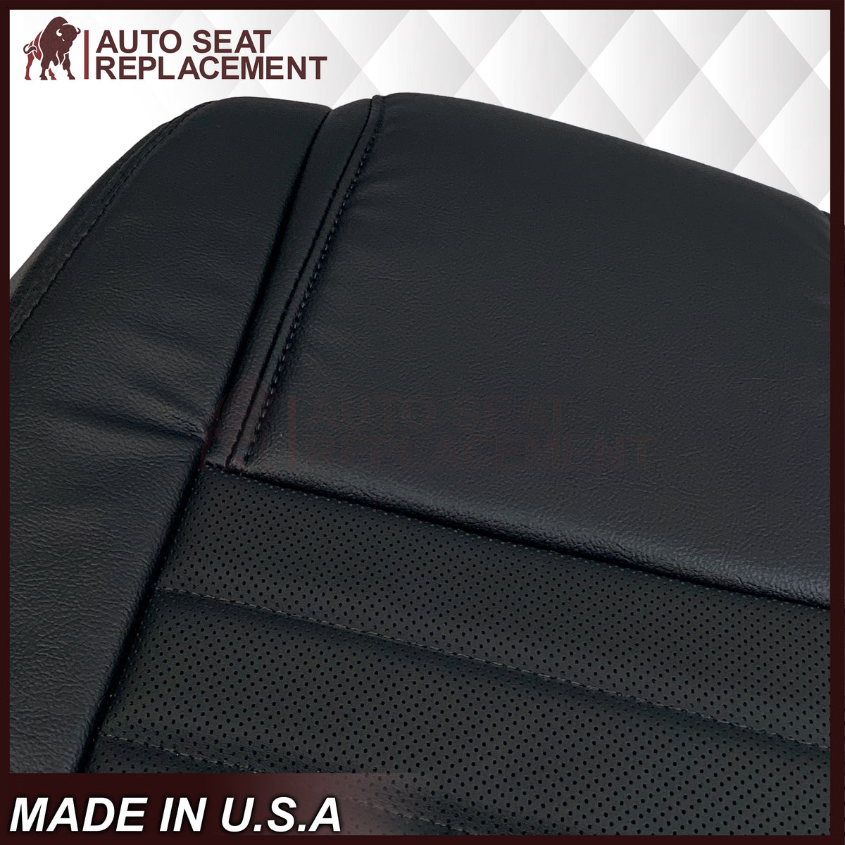 2005-2009 Ford Mustang GT V8 Convertible Replacement Seat Covers In Dark Charcoal: Black