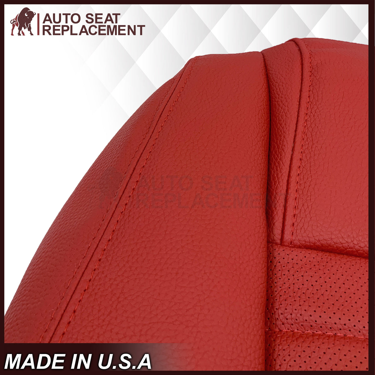 2005-2009 Ford Mustang Synthetic Leather Replacement Seat Cover In Crimson Red : Choose From Variation