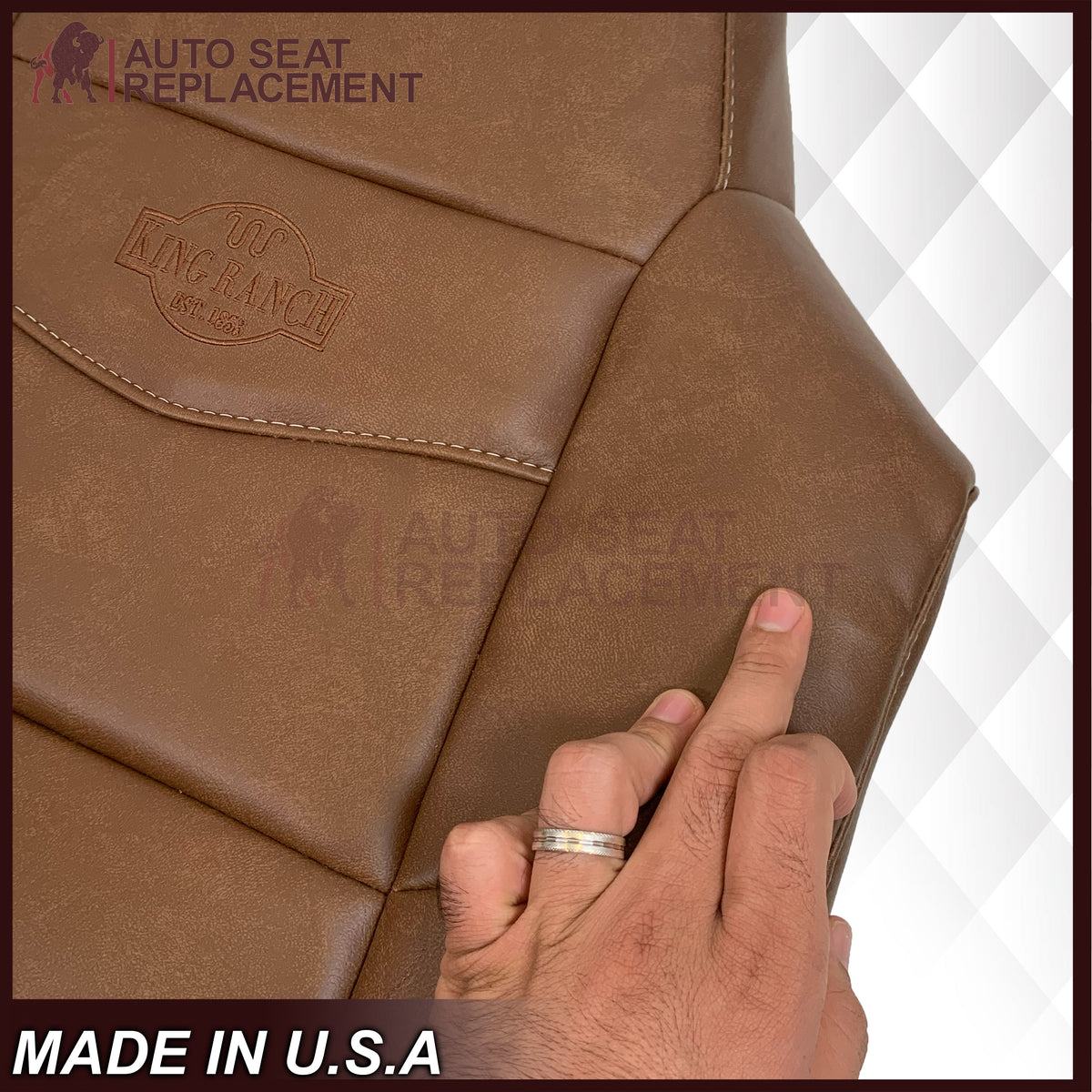 2002-2007 Ford F250 F350 King Ranch Replacement Synthetic Leather Front Seat Covers