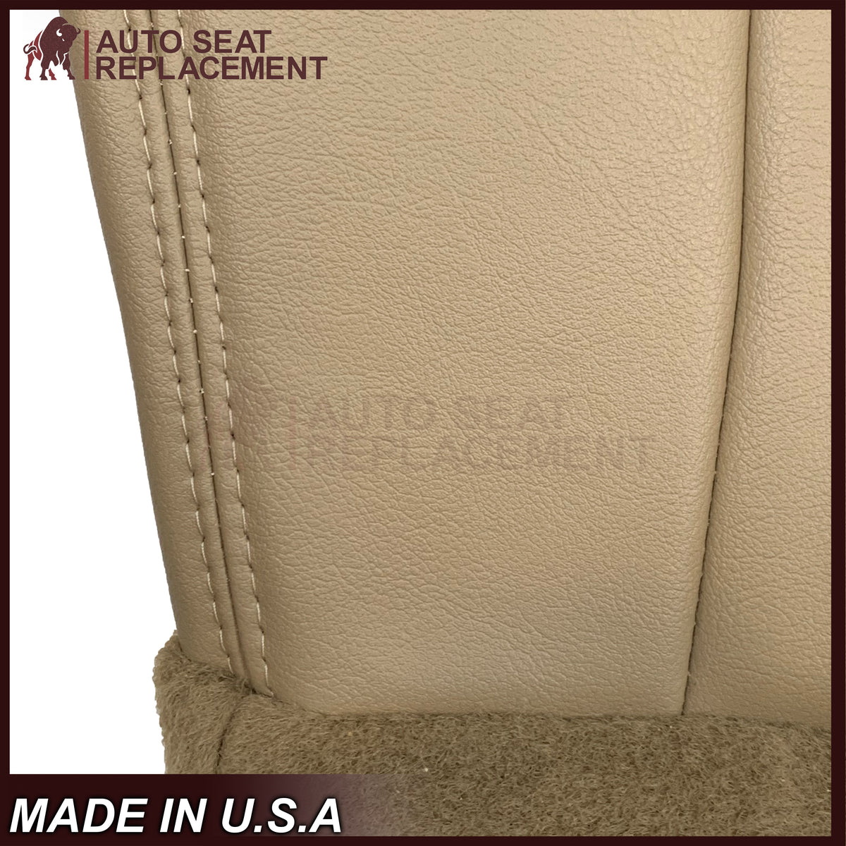 1999-2003 Ford F150 Lariat Replacement Seat Cover in Tan: Choose Leather or Vinyl