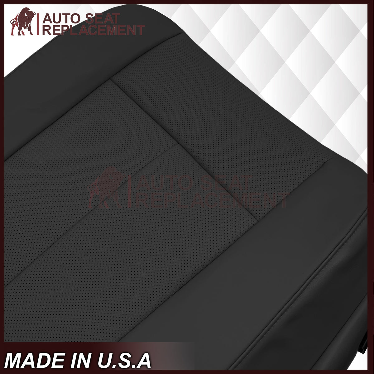 2007-2014 Ford Expedition Perforated Replacement Seat Cover In Black