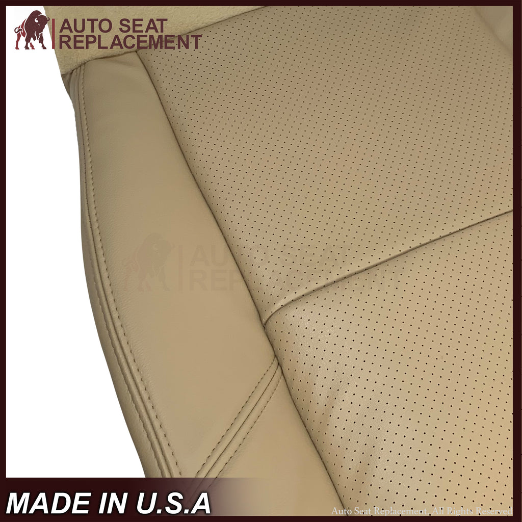 2007-2014 Chevy Silverado Suburban Tahoe Perforated Seat Cover in Light Cashmere Tan: Choose From Variation