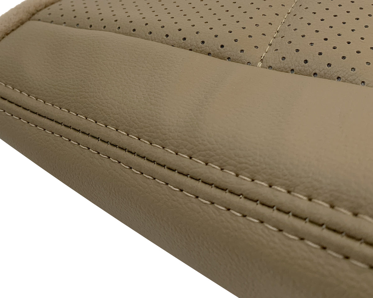 1999-2004 Ford Mustang GT V8 Replacement Cowhide Leather OR Synthetic Leather Seat Cover: Tan, Perforated