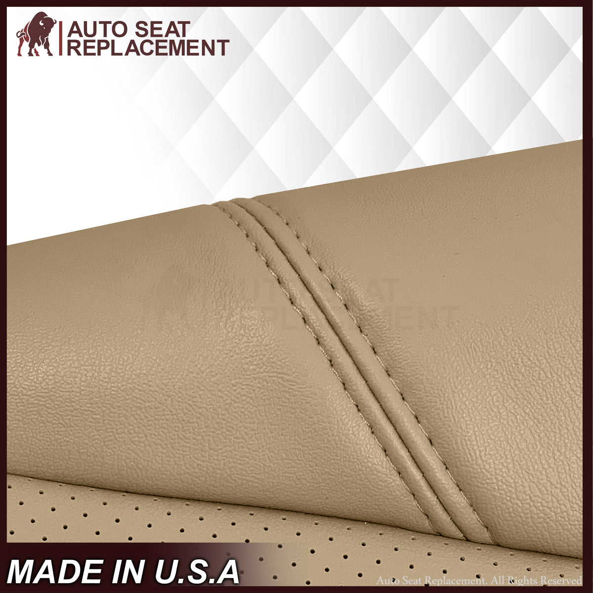 2009-2014 Cadillac Escalade Perforated Seat Cover in Light Cashmere Tan: Choose From Variation