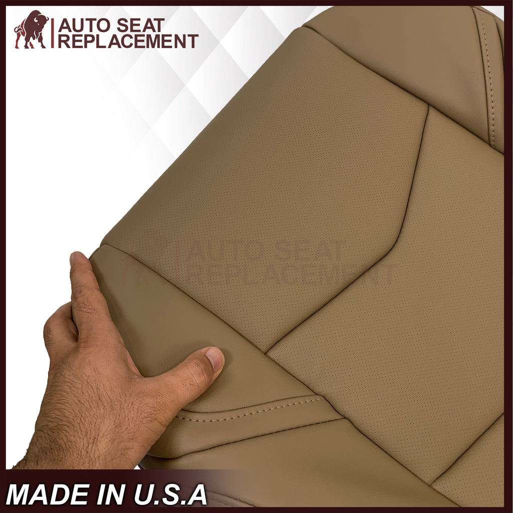 2018-2020 Cadillac Escalade Perforated Leather OR Syn. Leather Seat Cover Maple Sugar Tan: Choose From Variation