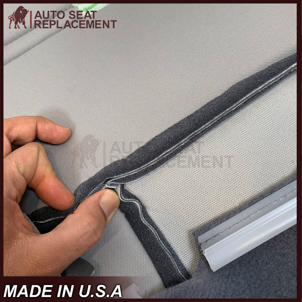 1999-2002 Ford F250 F350 F450 Super Duty XL Work Truck Synthetic Leather Front Bench Top & Bottom in Gray & Tan