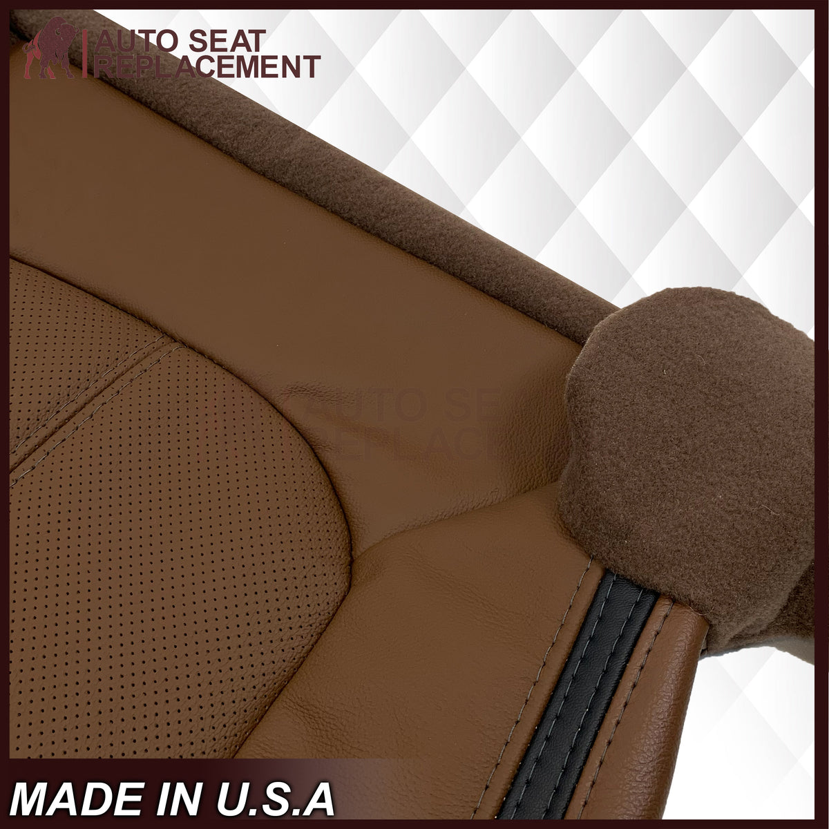 2013-2016 Ford F-250 F-350 F-450 F-550 Platinum Edition Replacement Seat Cover In Pecan Brown: Choose From Variants