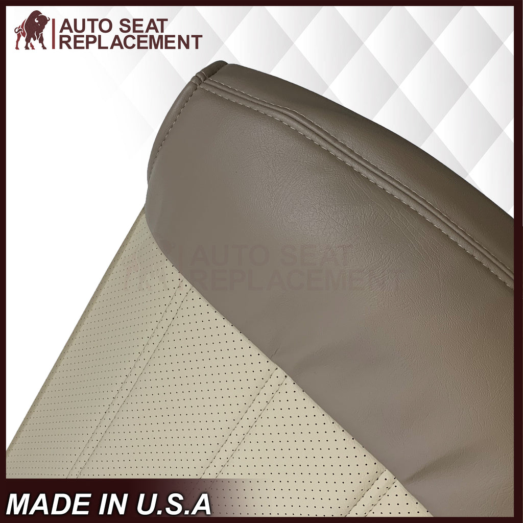2002 - 2005 Ford Explorer Eddie Bauer Perforated Replacement Seat Cover In 2-Tone Tan