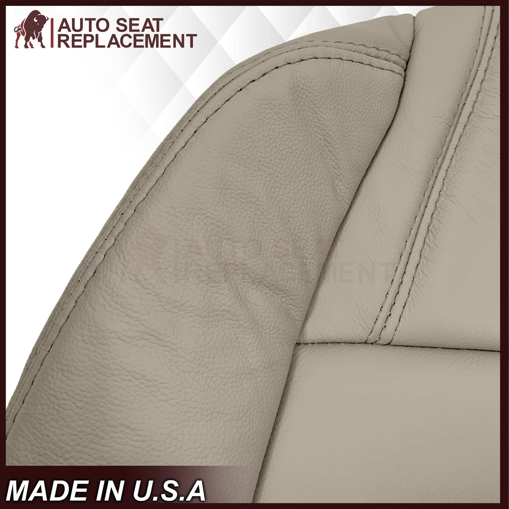 2008-2012 Buick Enclave Second Row Bottom Replacement Seat Covers In Tan: Choose Leather or Syn. Leather