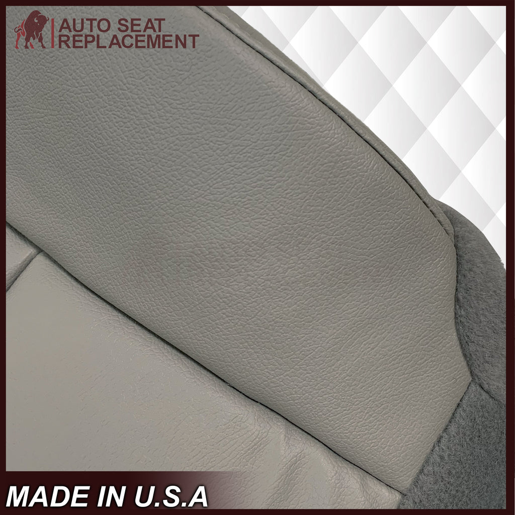 2007 - 2013 Acura MDX Driver Or Passenger Replacement Seat Covers: Non-Perforated Gray