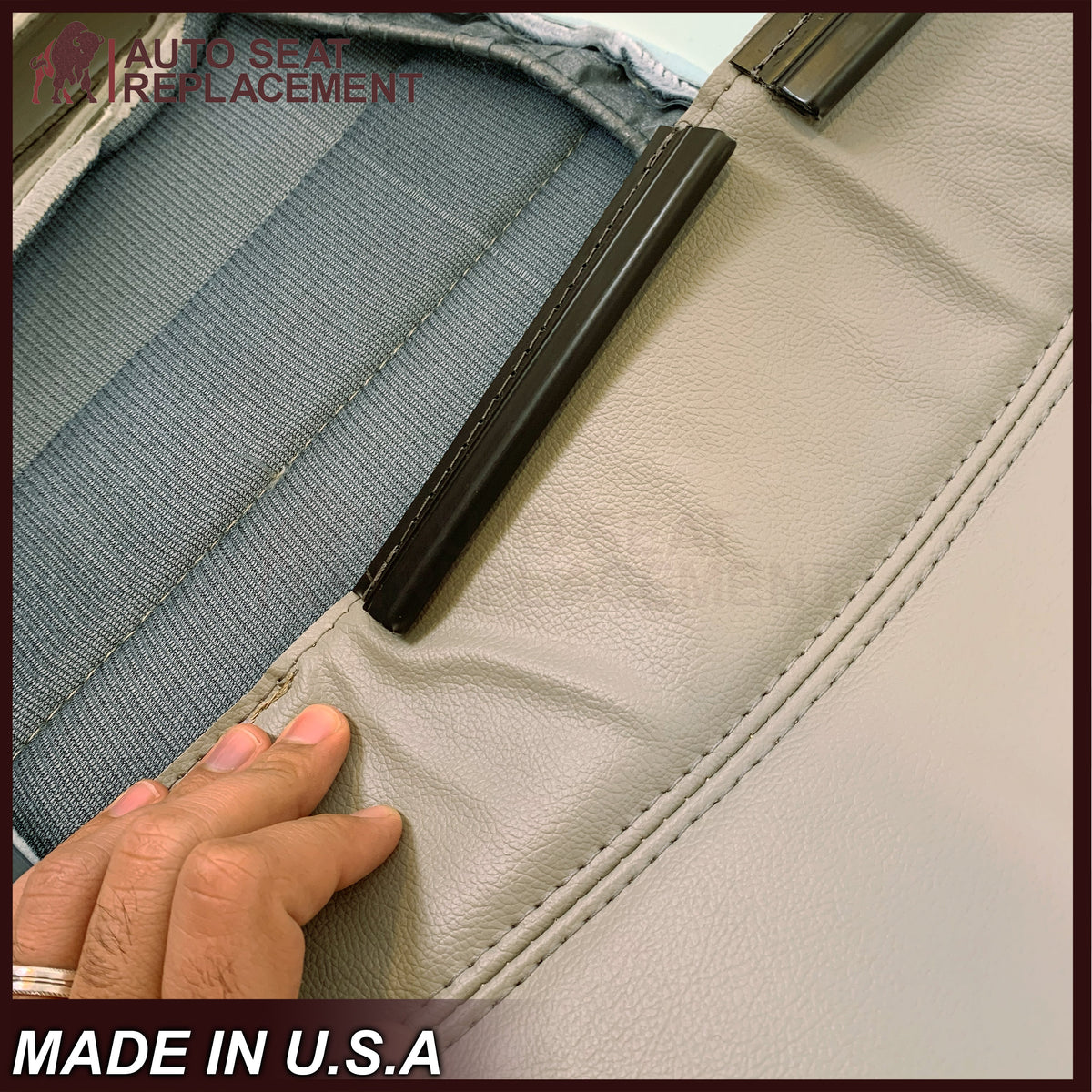 2008-2012 Buick Enclave Perforated Replacement Seat Covers In Tan: Choose Leather or Syn. Leather