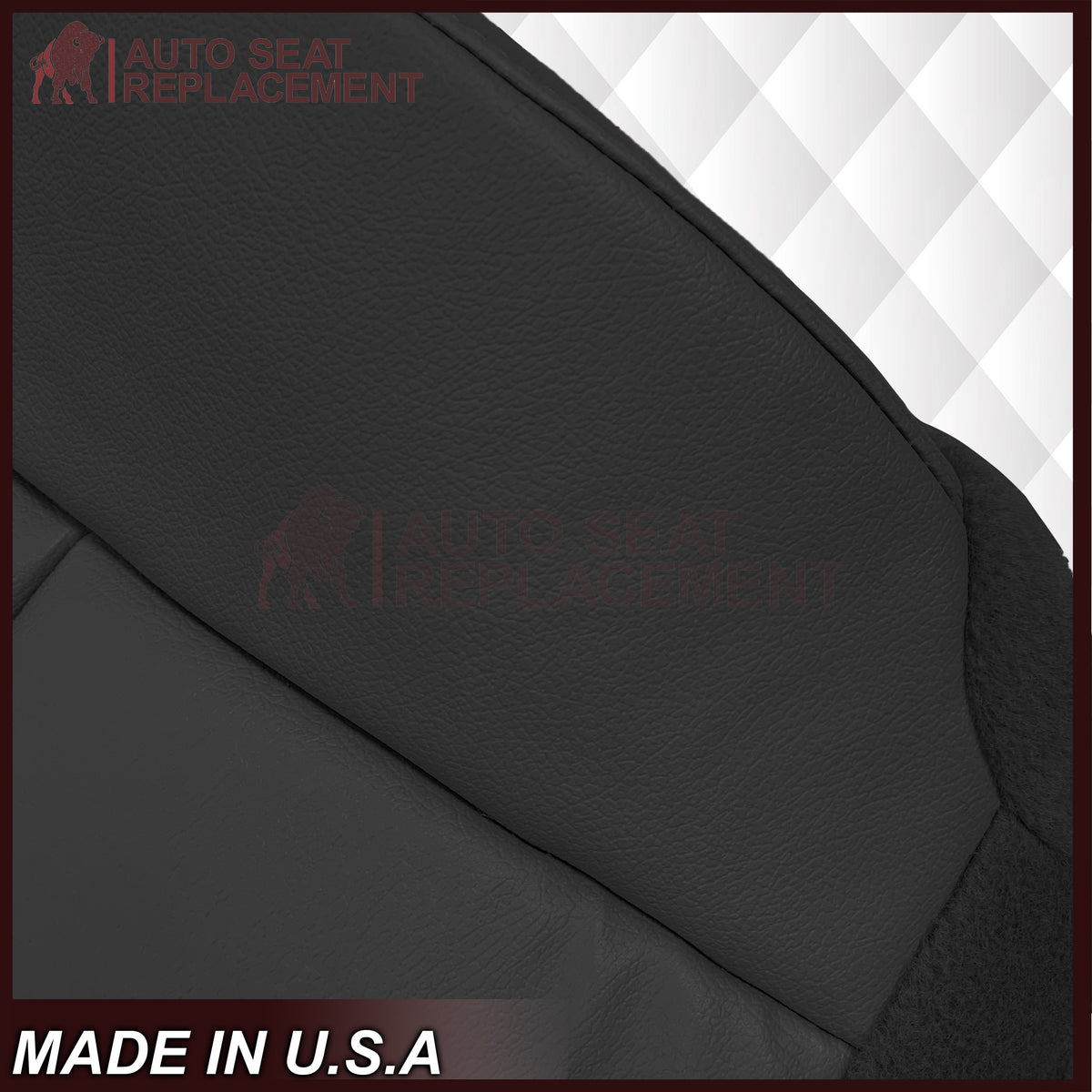 2007 - 2013 Acura MDX Driver Or Passenger Replacement Seat Covers: Non-Perforated Black