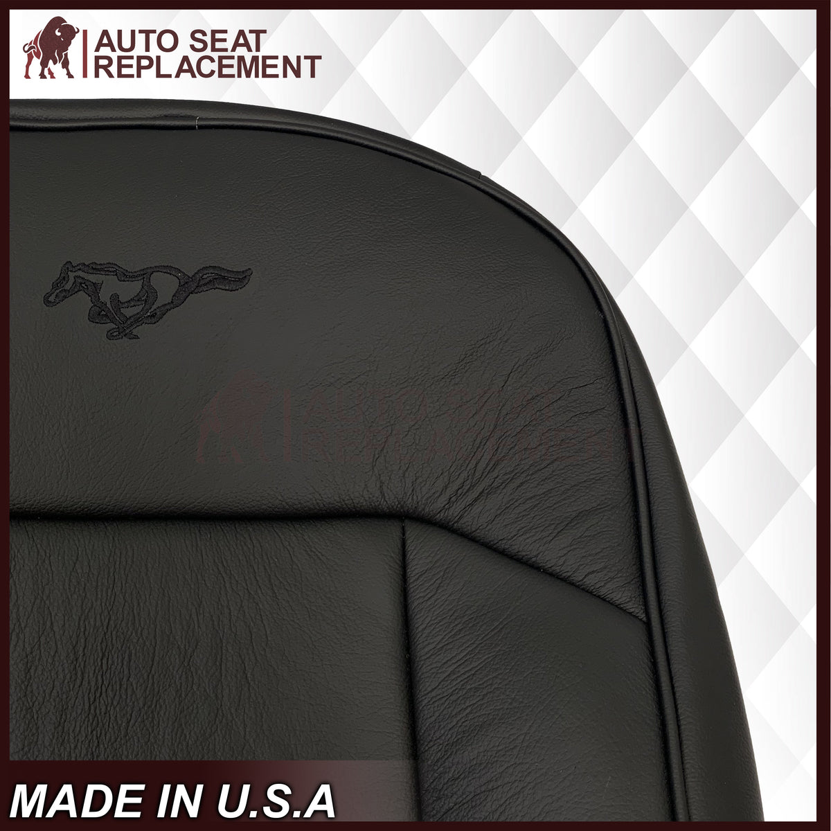 1999-2004 Ford Mustang V6 Replacement Seat Cover in Ebony Black: Choose From Variation
