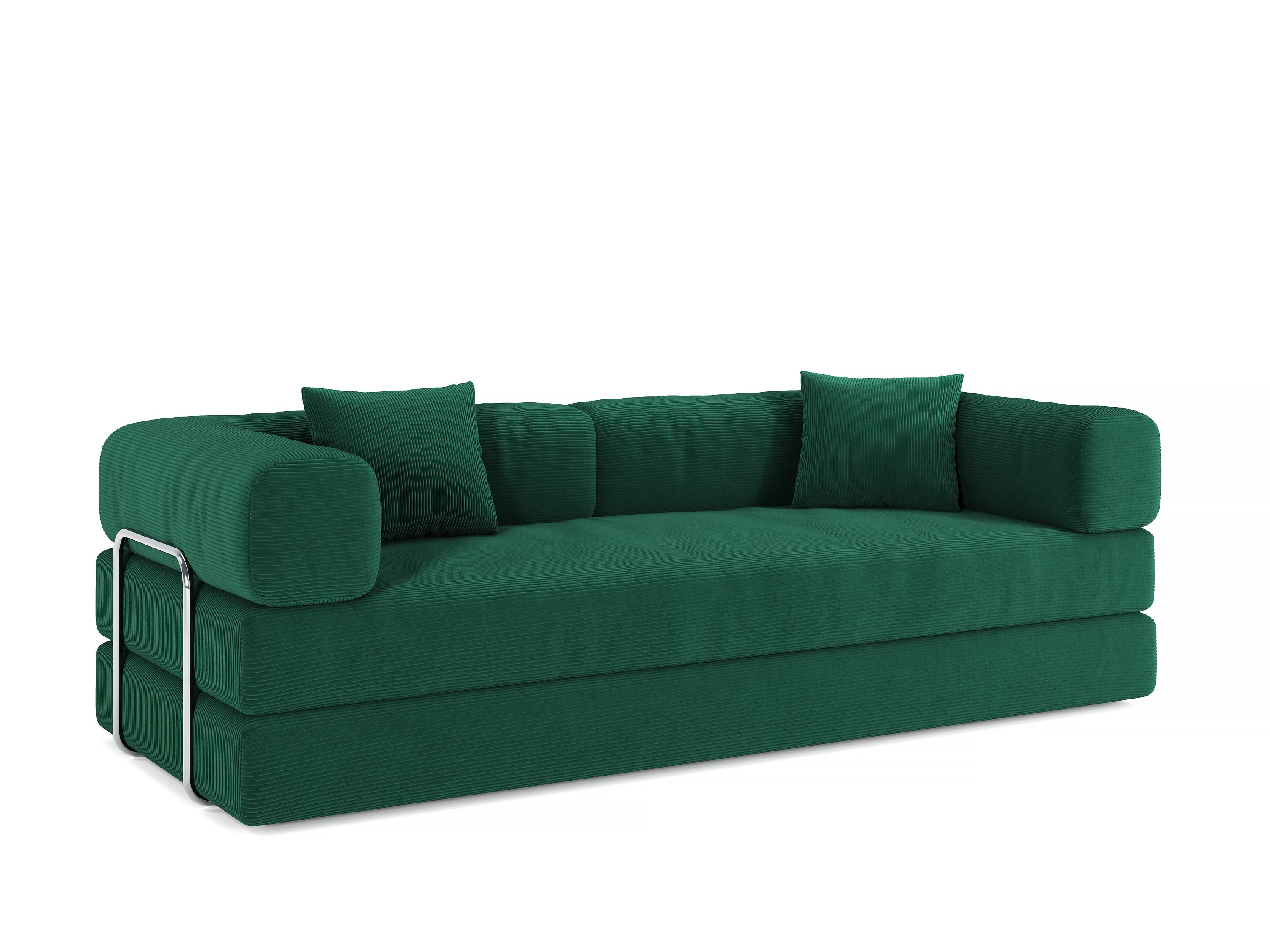 78.8inch  Modular Sectional Sofa, Convertible Pudding Block Sofa, Floor Standing Sofa Bed Arm Comfort Sofa Bed, Compression Sofa for Living Room and Bedroom -  (Green)