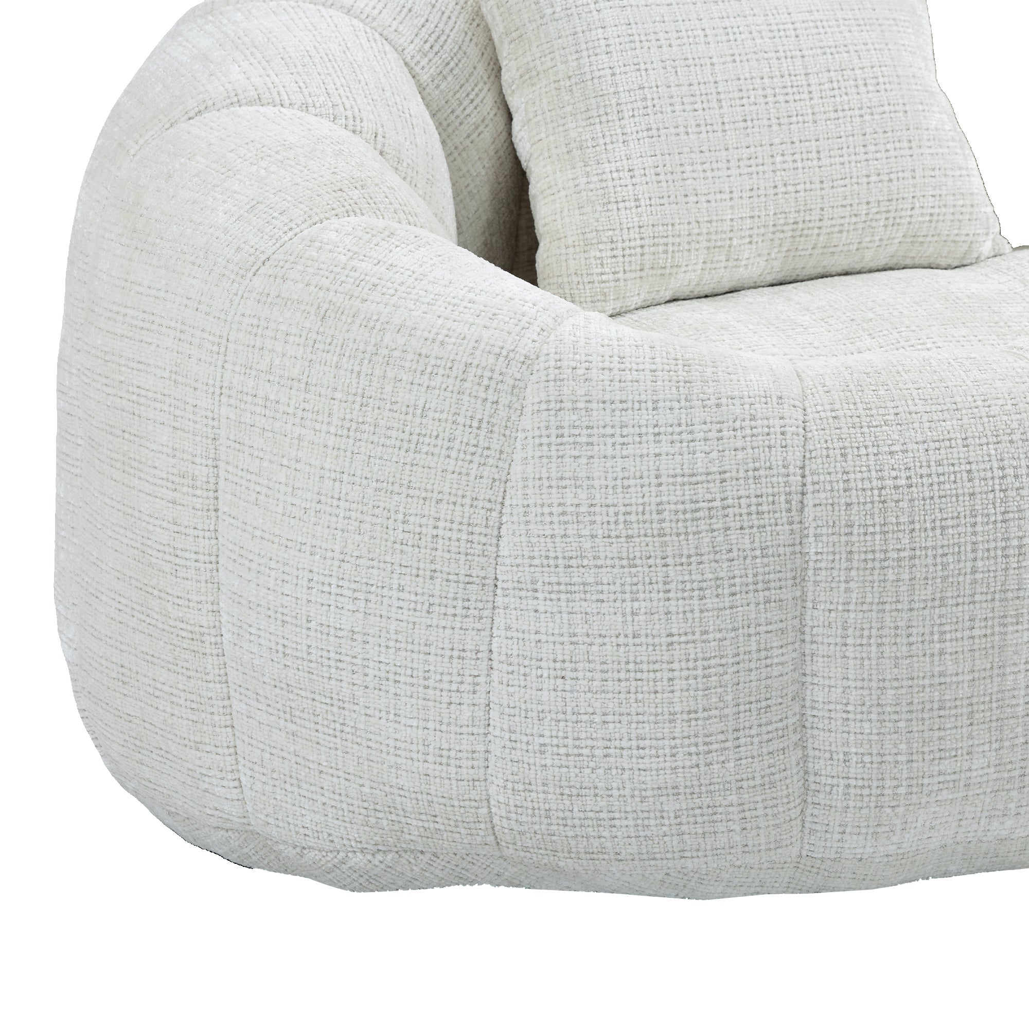 Bean Bag sofa Lazy Sofa Durable Comfort Lounger High Back Bean Bag Chair Couch for Adults and Kids, Indoor & Outdoor, Accent Floor Soft Lounge Chair  (Beige chenille)