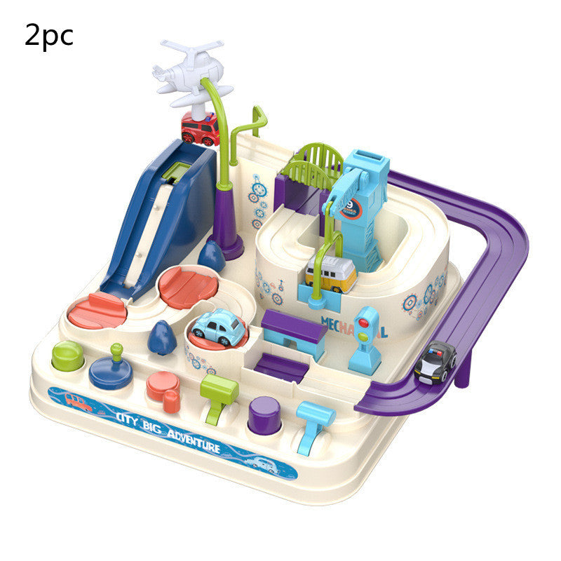 Adventure Parking Lot Car Track – Interactive Rail Toy Set for Kids