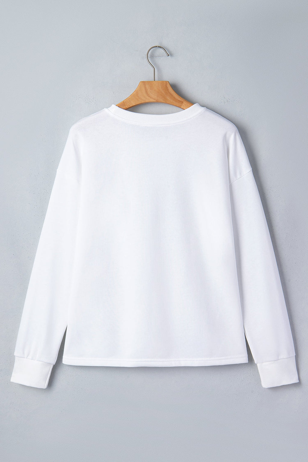Solid Drop Shoulder Long Sleeve Top